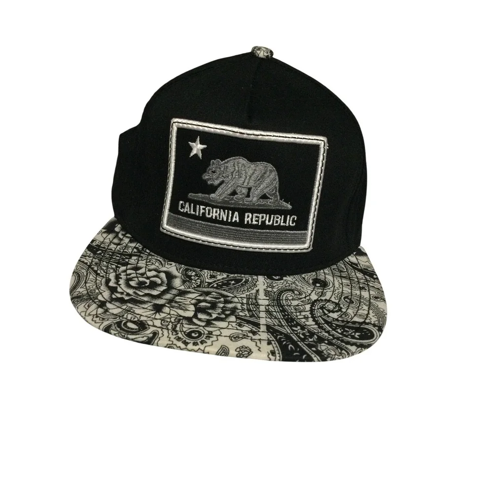 California Republic Bear Flag Baseball Cap Snapback Paisley‎ Undervisor Official
